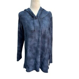 Pure Brand Blue Pullover Tunic Hoodie Size S